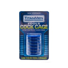 Сжимающая утяжка голубая TitanMen Cock Cage 3504-02CDDJ