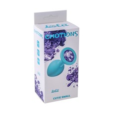 Анальная пробка Emotions Cutie Small Turquoise light purple crystal 4011-05Lola