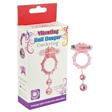 Виброкольцо с 2 утежеляющими шариками фиолетовое Ball Banger Cock Ring 32005-purpleHW