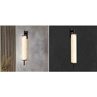 Бра настенное мрамор и металл черный современный стиль