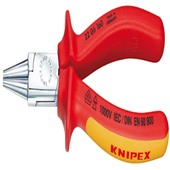 Круглогубцы с гладкими губками 160 мм, хромированные, KNIPEX, KN-2206160
