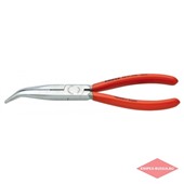Длинногубцы с плоскими губками, под углом 40 град, модель Аист, KNIPEX, KN-2621200