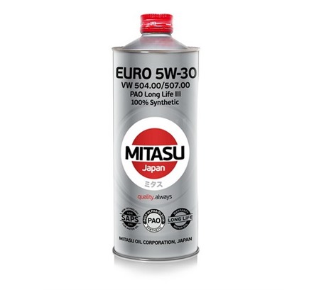 Моторное масло Mitasu Euro PAO LL III Oil 5W-30 100% Synthetic (1л.)